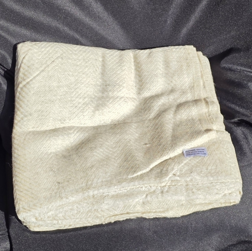 Cream Textured Blanket